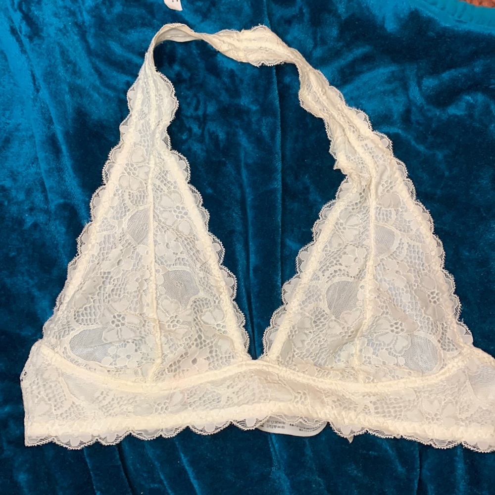 Free People lace halter bra